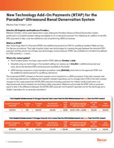 New Technology Add-On Payment (NTAP) for the Paradise Ultrasound RDN